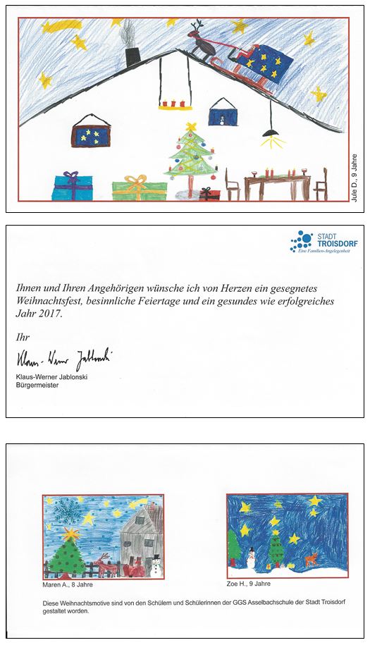 Weihnachtskarte Troisdorf